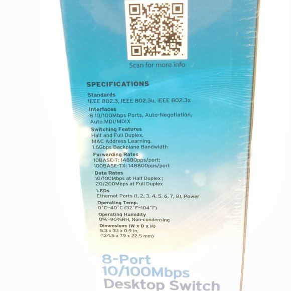 tp-link tl-sf1008d 10/100mbps 8-port desktop switch ethernet network rj45 port s - Picture 3 of 3